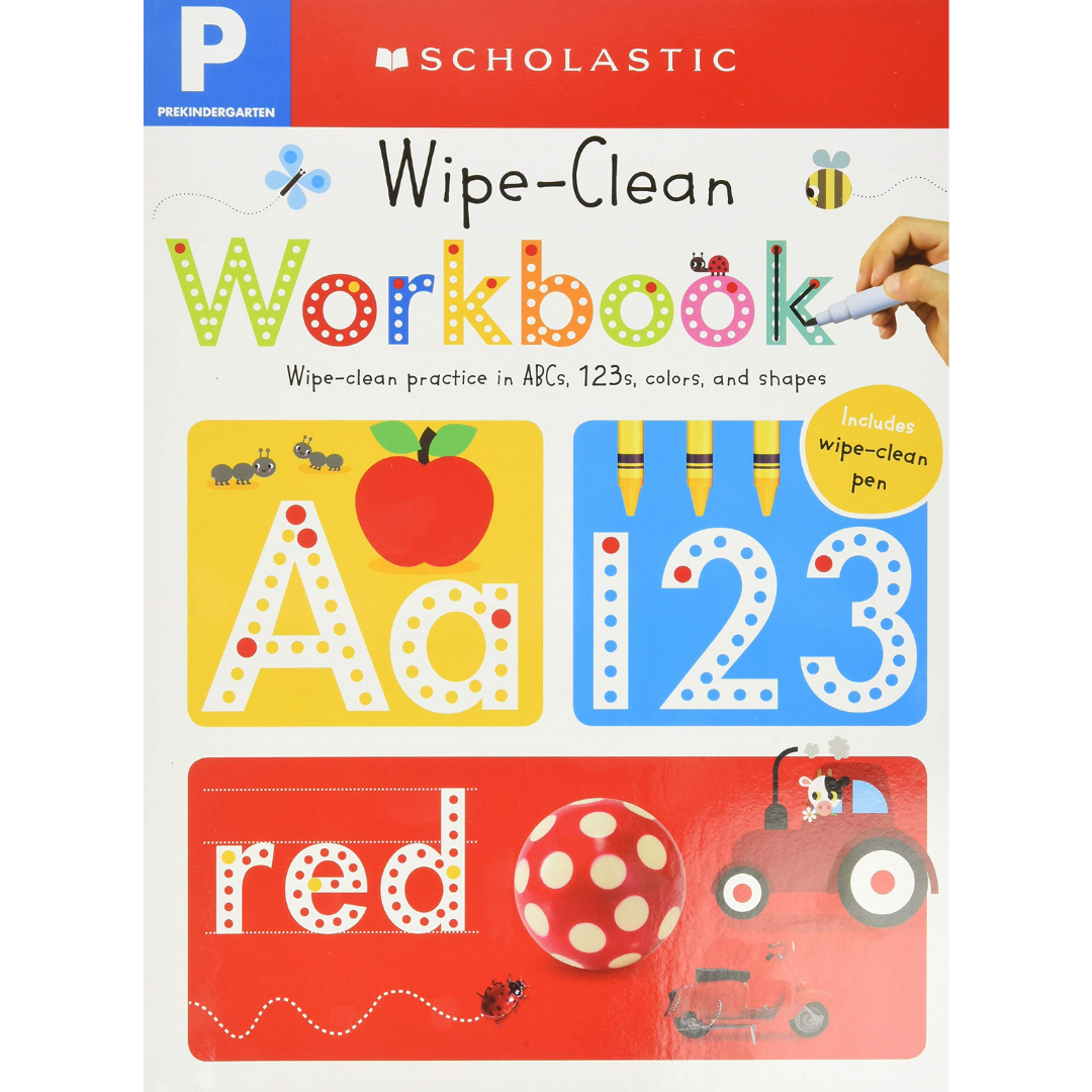 Pre-K Wipe-Clean Workbook: Scholastic Early Learners (Wipe-Clean Workbook) - The English Bookshop