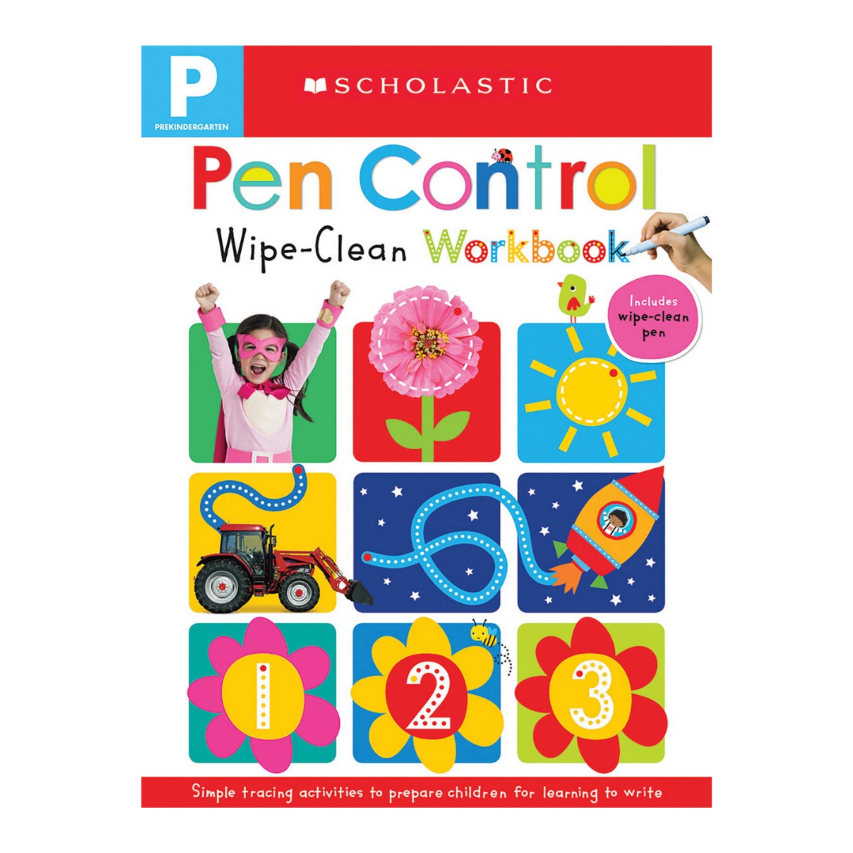Pen Control: Scholastic Early Learners (Wipe-Clean Workbook) - The English Bookshop